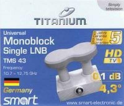 SMART Titanium 4,3° Monoblock Single TMS 43 LNB 0,1dB